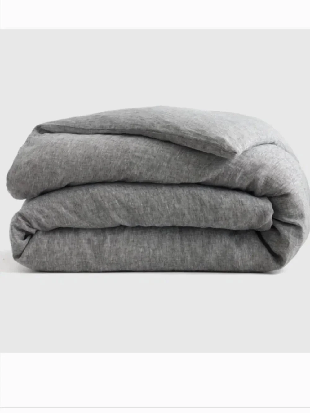 Quince European Linen King Duvet Cover in Charcoal Chambray